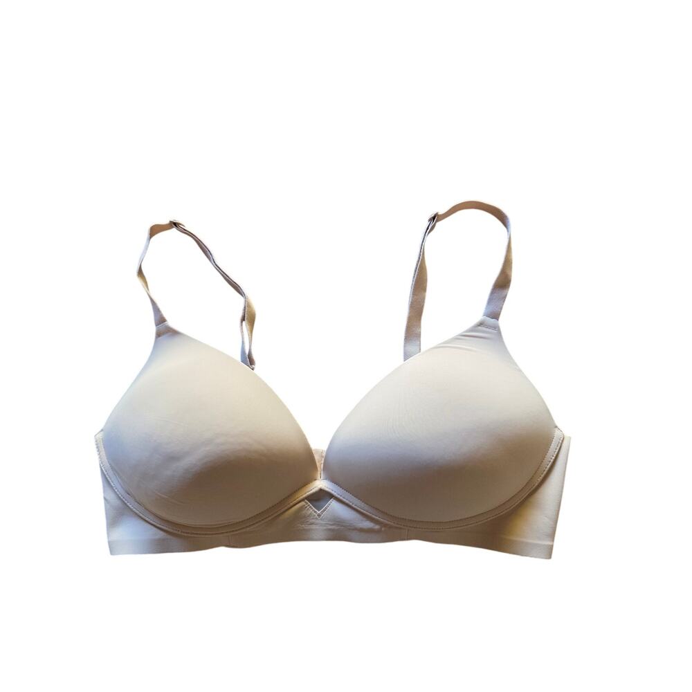 Maidenform Bra 38B Womens Tan‎ Padded Wireless Adjustable Straps Comfort